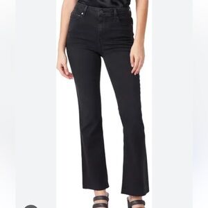 PAIGE Claudine Raw Hem Flare Jeans in Slater
